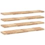 Floating shelves 4 units untreated acacia wood 140x30x4 cm by , Shelves and shelves - Ref: Foro24-3279466, Price: 304,99 €, D...