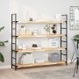 Floating shelves 2 units untreated acacia wood 140x30x4 cm by , Shelves and shelves - Ref: Foro24-3279464, Price: 154,42 €, D...