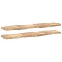 Floating shelves 2 units untreated acacia wood 140x30x4 cm by , Shelves and shelves - Ref: Foro24-3279464, Price: 154,42 €, D...