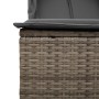 Double sun lounger with roof and gray synthetic rattan curtains by , Loungers - Ref: Foro24-368101, Price: 309,13 €, Discount: %