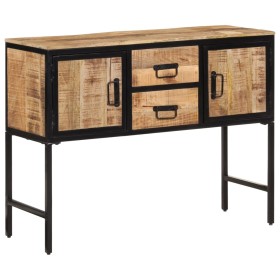 Solid rough mango wood sideboard 100x35x75 cm by , Sideboards - Ref: Foro24-374084, Price: 202,99 €, Discount: %