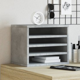 Wooden desktop organizer with concrete engineering 36x26x29.5 cm by , Classification and organization - Ref: Foro24-848048, P...