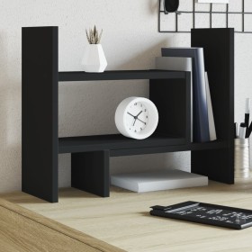 Wooden engineering desktop organizer in black, 38.5x17x39 cm by , Classification and organization - Ref: Foro24-848060, Price...