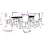 Garden dining set 7 pieces solid acacia wood and textilene by , Garden sets - Ref: Foro24-3279290, Price: 762,41 €, Discount: %