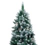 Künstlicher Weihnachtsbaum mit Tannenzapfen und weißem Schnee 210 cm von vidaXL, Weihnachtsbäume - Ref: Foro24-321017, Preis:...