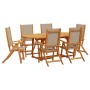 Garten-Esszimmer-Set, 7-teilig, Massivholz Akazie und Textilene von , Gartensets - Ref: Foro24-3279315, Preis: 784,15 €, Raba...