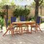 Juego comedor de jardín 5 pzas madera maciza acacia y textileno de , Conjuntos de jardín - Ref: Foro24-3279308, Precio: 504,7...