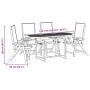 Garden dining set 5 pieces solid acacia wood and textilene by , Garden sets - Ref: Foro24-3279308, Price: 504,76 €, Discount: %