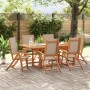 Garden dining set 7 pieces solid acacia wood and textilene by , Garden sets - Ref: Foro24-3279317, Price: 753,48 €, Discount: %