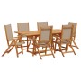 Garden dining set 7 pieces solid acacia wood and textilene by , Garden sets - Ref: Foro24-3279317, Price: 753,48 €, Discount: %