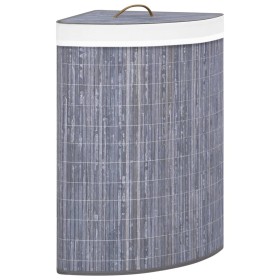 Corner bamboo gray laundry basket 60 L by vidaXL, Laundry baskets - Ref: Foro24-320761, Price: 32,82 €, Discount: %