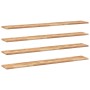 Floating shelf 4 units made of acacia wood with an oil finish 120x20x2cm by , Shelves and shelves - Ref: Foro24-3279514, Pric...