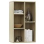 Plywood oak-colored shelf/sideboard 50x25x80cm by vidaXL, Bookcases and shelves - Ref: Foro24-800165, Price: 45,99 €, Discoun...