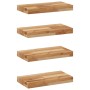 Floating shelves 4 units made of acacia wood with an oil finish 60x20x4cm by , Shelves and shelves - Ref: Foro24-3279582, Pri...