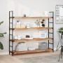 Floating shelf 3 units made of acacia wood with an oil finish 140x30x4 cm by , Shelves and shelves - Ref: Foro24-3279625, Pri...