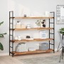 Solid acacia wood floating shelf with oil finish 160x30x4cm by , Shelves and shelves - Ref: Foro24-3279627, Price: 96,57 €, D...