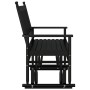 Solid black poplar wood sliding bench 118x70x104.5 cm by , Rocking chairs - Ref: Foro24-4008866, Price: 189,99 €, Discount: %