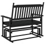 Solid black poplar wood sliding bench 118x70x104.5 cm by , Rocking chairs - Ref: Foro24-4008866, Price: 189,99 €, Discount: %