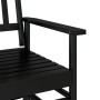 Solid black poplar wood sliding bench 118x70x104.5 cm by , Rocking chairs - Ref: Foro24-4008866, Price: 189,99 €, Discount: %