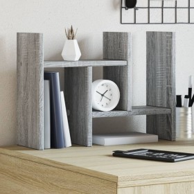 Wooden desk organizer in gray engineering, 34.5x15.5x35.5 cm. by , Classification and organization - Ref: Foro24-848057, Pric...