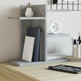 Wooden desktop organizer with concrete engineering 42x21.5x42 cm by , Classification and organization - Ref: Foro24-848069, P...