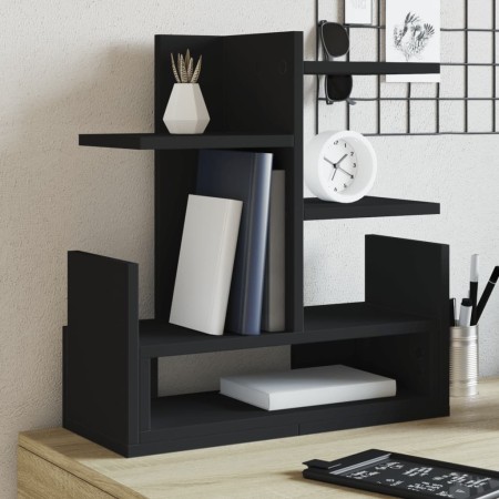 Organizador de escritorio madera ingeniería negro 49x20x52,5 cm de , Clasificación y organización - Ref: Foro24-848074, Preci...