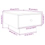 Mitteltisch aus grauem Beton-Ingenieurholz 60x45x31 cm von , Couchtisch - Ref: Foro24-848083, Preis: 74,83 €, Rabatt: %