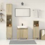 3-piece bathroom furniture set made of Sonoma oak plywood. by , Bathroom furniture - Ref: Foro24-3307670, Price: 187,22 €, Di...