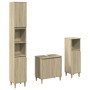 Set de muebles de baño 3 pzas madera contrachapada roble Sonoma de , Muebles de baño - Ref: Foro24-3307670, Precio: 179,47 €,...