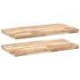 Floating shelves 2 units untreated acacia wood 60x40x4 cm by , Shelves and shelves - Ref: Foro24-3279472, Price: 95,78 €, Dis...