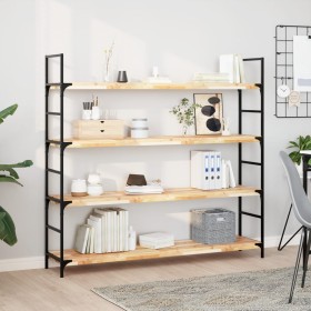 Floating shelves 4 units untreated acacia wood 160x30x4 cm by , Shelves and shelves - Ref: Foro24-3279470, Price: 354,11 €, D...