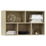 Plywood oak-colored shelf/sideboard 50x25x80cm by vidaXL, Bookcases and shelves - Ref: Foro24-800165, Price: 45,99 €, Discoun...