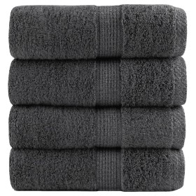 Guest towels 4 units 100% cotton anthracite 30x50 cm 600 gsm by , Towels - Ref: Foro24-137153, Price: 16,08 €, Discount: %