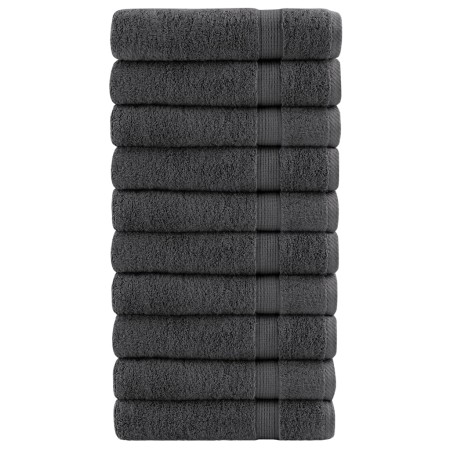 Bathroom towels 10 pcs 100% cotton anthracite 100x150 cm 600gsm by , Towels - Ref: Foro24-137166, Price: 165,99 €, Discount: %