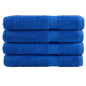 Premium towels 4 units 100% cotton blue 100x200 cm 600 gsm by , Towels - Ref: Foro24-137198, Price: 91,99 €, Discount: %