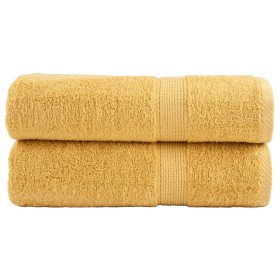 Hand towels 2 units 100% cotton yellow 50x100 cm 600 gsm by , Towels - Ref: Foro24-137281, Price: 16,99 €, Discount: %