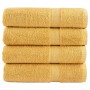 Toallas de baño 4 uds 100% algodón amarillo 100x150 cm 600 gsm de , Toallas - Ref: Foro24-137288, Precio: 70,72 €, Descuento: %