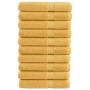 Toallas premium 10 uds 100% algodón amarillo 100x200 cm 600 gsm de , Toallas - Ref: Foro24-137295, Precio: 223,54 €, Descuent...