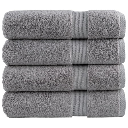 Toallas de mano 4 uds 100% algodón gris 50x100 cm 600 gsm de , Toallas - Ref: Foro24-137306, Precio: 27,00 €, Descuento: %