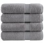 Toallas de mano 4 uds 100% algodón gris 50x100 cm 600 gsm de , Toallas - Ref: Foro24-137306, Precio: 27,00 €, Descuento: %