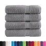 Toallas de baño 4 uds 100% algodón gris 100x150 cm 600 gsm de , Toallas - Ref: Foro24-137312, Precio: 70,72 €, Descuento: %