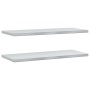 Wall shelves 2 units stainless steel silver 100x40x3 cm by , Shelves and shelves - Ref: Foro24-30278, Price: 54,09 €, Discoun...