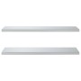 Wall shelves 2 units stainless steel silver 100x40x3 cm by , Shelves and shelves - Ref: Foro24-30278, Price: 54,09 €, Discoun...