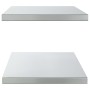 Wall shelves 2 units stainless steel silver 100x40x3 cm by , Shelves and shelves - Ref: Foro24-30278, Price: 54,09 €, Discoun...