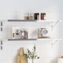 Set of 4 stainless steel shelf brackets 30x2.5x15.5 cm by , Shelves and shelves - Ref: Foro24-30299, Price: 28,60 €, Discount: %