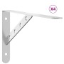 Set of 4 stainless steel shelf brackets 30x2.5x15.5 cm by , Shelves and shelves - Ref: Foro24-30299, Price: 24,85 €, Discount: %