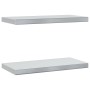 Wall shelves 2 units stainless steel silver 50x23.5x3 cm by , Shelves and shelves - Ref: Foro24-30286, Price: 31,96 €, Discou...