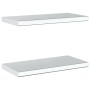 Wall shelves 2 units stainless steel silver 50x23.5x3 cm by , Shelves and shelves - Ref: Foro24-30286, Price: 31,96 €, Discou...