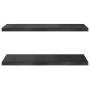 Wall shelves 2 units stainless steel black 75x40x3 cm by , Shelves and shelves - Ref: Foro24-30290, Price: 55,87 €, Discount: %