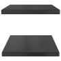 Wall shelves 2 units stainless steel black 75x40x3 cm by , Shelves and shelves - Ref: Foro24-30290, Price: 55,87 €, Discount: %